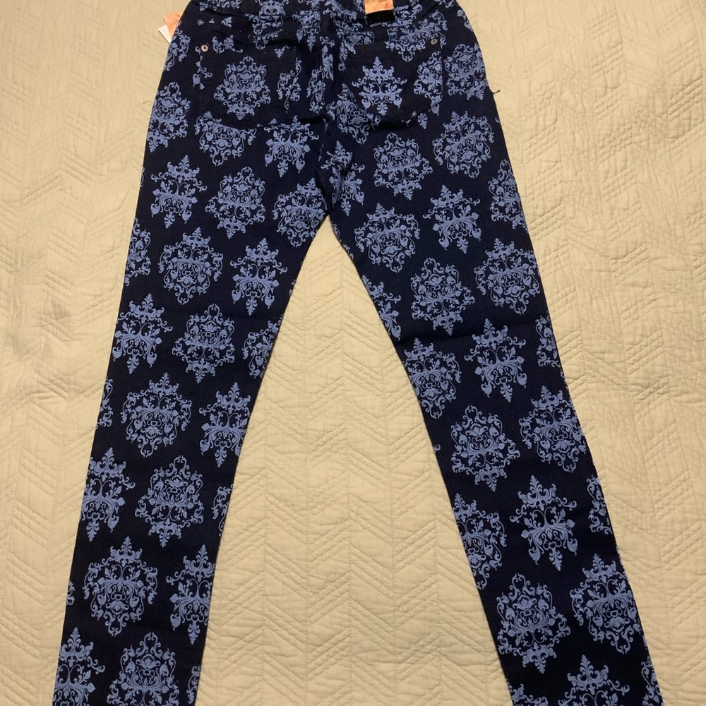 Women's Blue Patterned Jeans